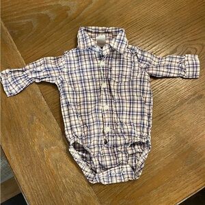 Carter's Checkered Bodysuit - Navy and White